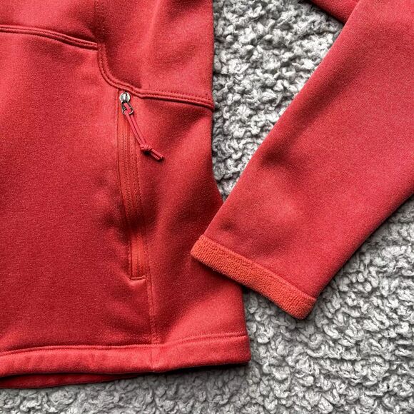 The North Face Agave Full Zip Jacket Small Red Fleece Lined Pockets S hiking - Picture 5 of 7